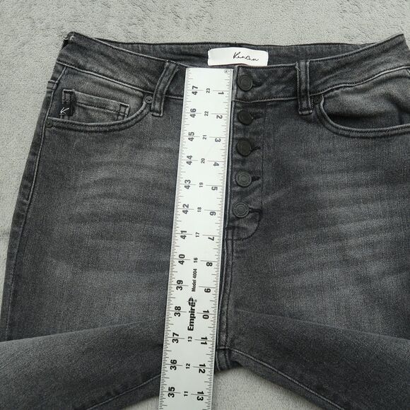 KanCan Jeans Junior's Size 11/29 Gray High-Rise Bootcut Denim 31" Inseam Stretch - Picture 10 of 16